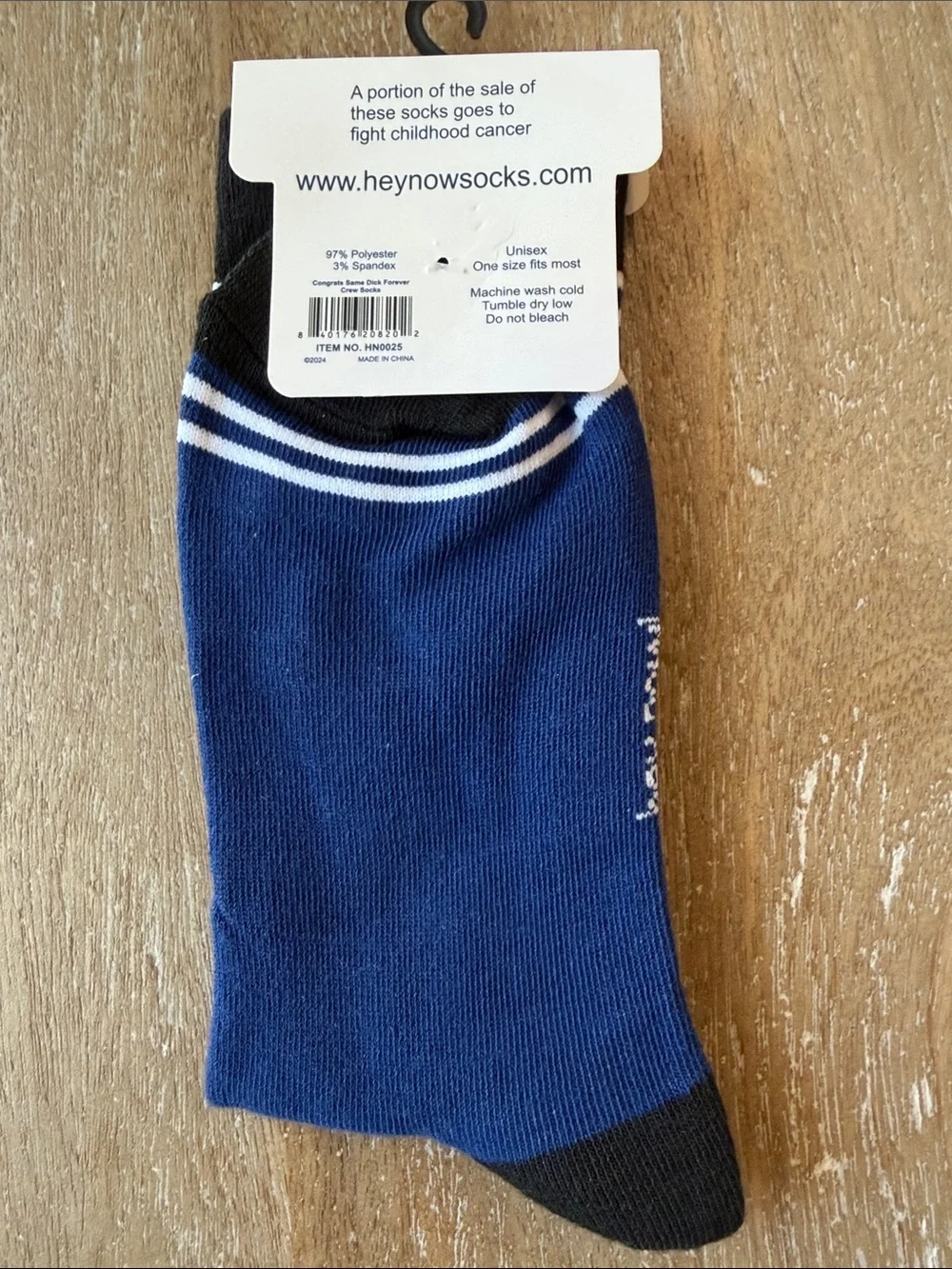 Hey Now Congrats Same D*** Forever Socks